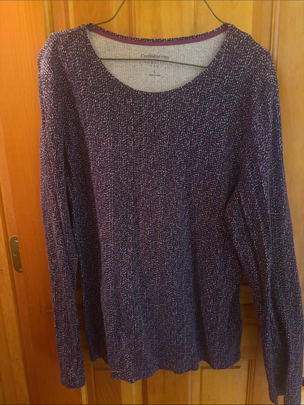 Croft & Barrow Women's Purple Marled Knit Top